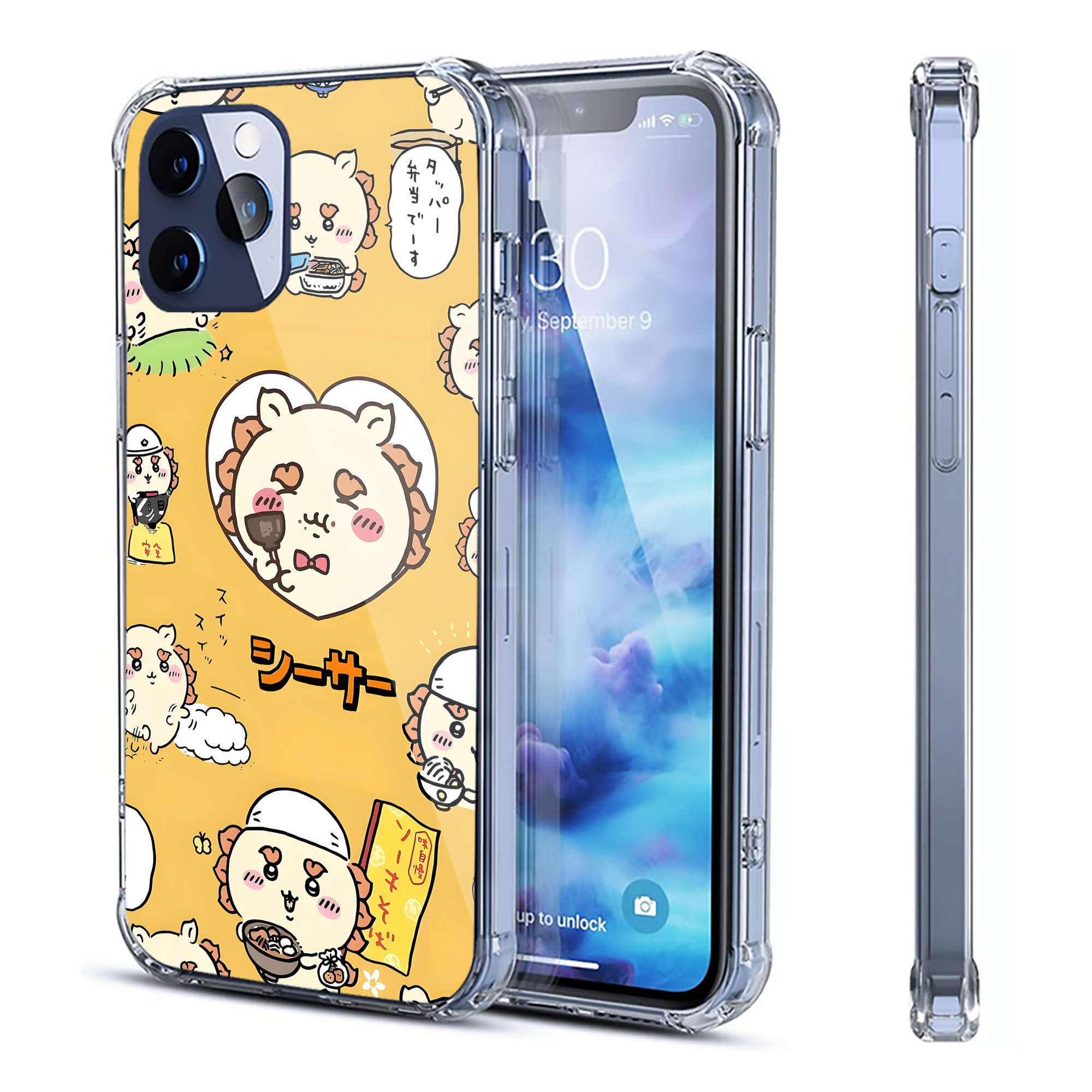 （画像用） ちいかわ Chii-kawa 【iPhone 12シリーズ対応】透明スマホケース（クリアソフトケース）